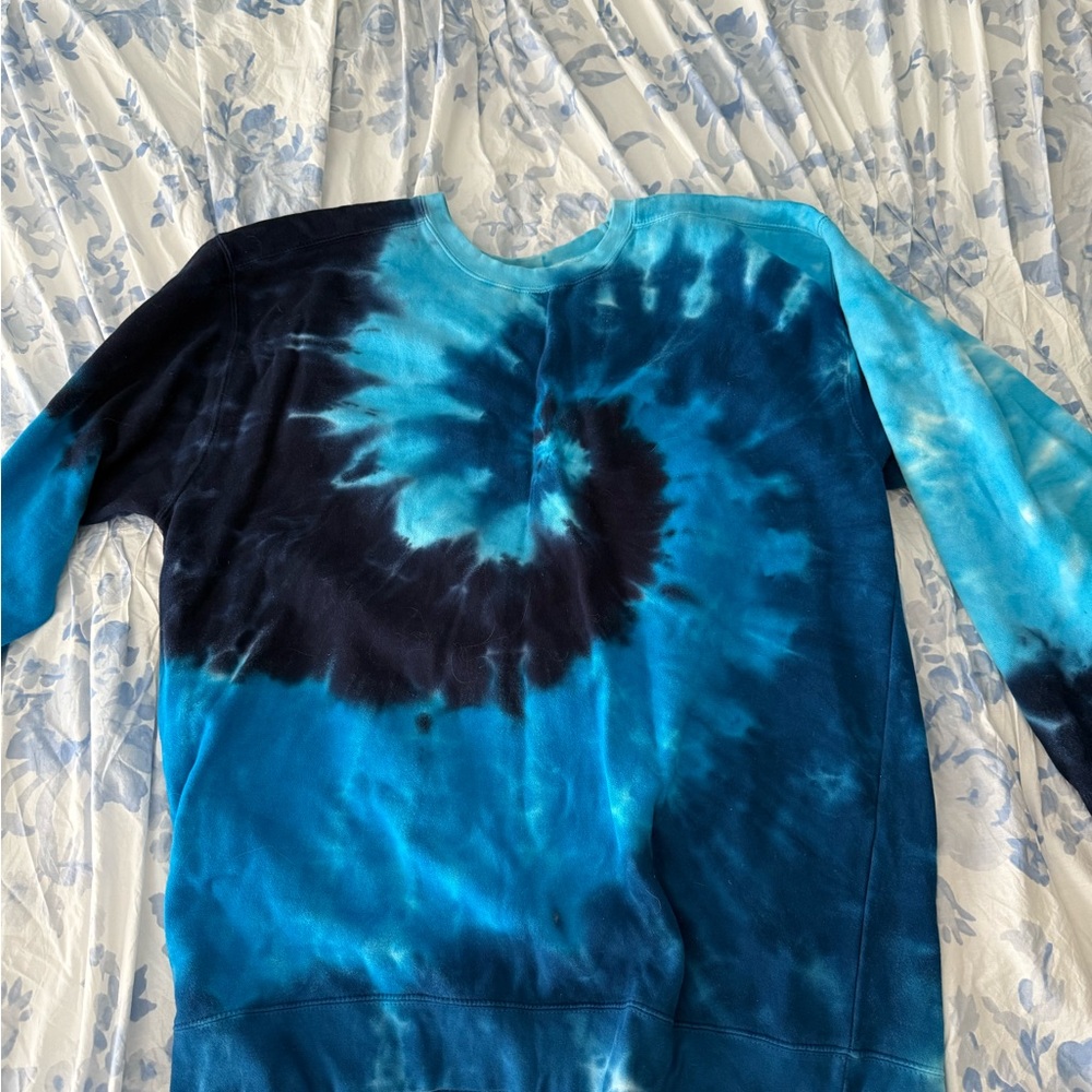 Comfort Colors Blue and Black Tie-Dye Sweatshirt